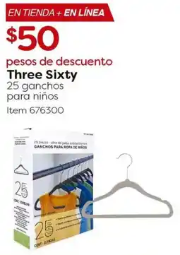 Costco Three sixty 25 ganchos para niños oferta
