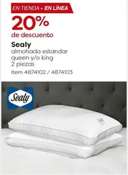 Costco Sealy almohada estandar queen y/o king oferta