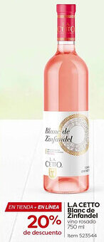 Costco L.a cetto blanc de zinfandel vino rosado oferta