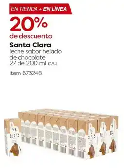 Costco Santa clara leche sabor helado de chocolate oferta