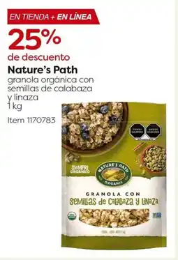 Costco Nature's path granola orgánica con semillas de calabaza y linaza oferta