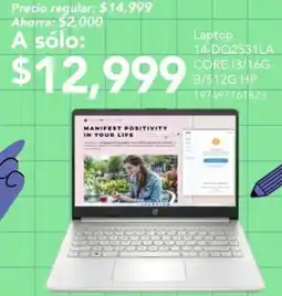 City Club Hp laptop 14-dq2531la core i3 oferta