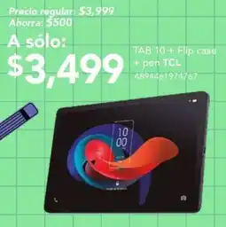 City Club Tcl tab 10 + flip case + pen oferta