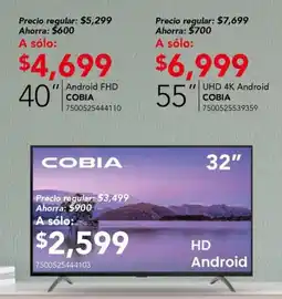 City Club Cobia hd android tv 32" oferta