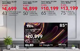 City Club Tcl google tv 85" oferta