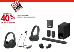 City Club Sony productos códigos seleccionados oferta