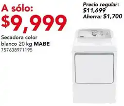 City Club Mabe secadora color blanco oferta