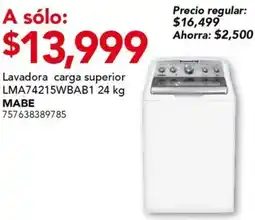 City Club Mabe lavadora carga superior oferta