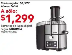 City Club Gourmia extractor de jugos digital negro oferta