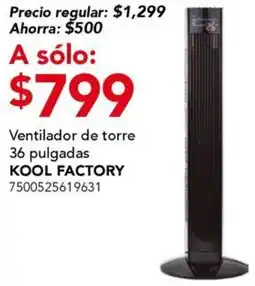 City Club Kool factory ventilador de torre oferta