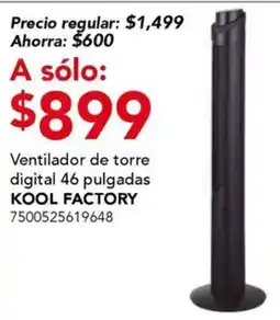 City Club Kool factory ventilador de torre digital oferta