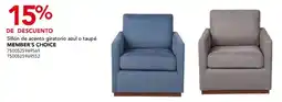 City Club Member's choice sillón de acento giratorio azul o taupé oferta