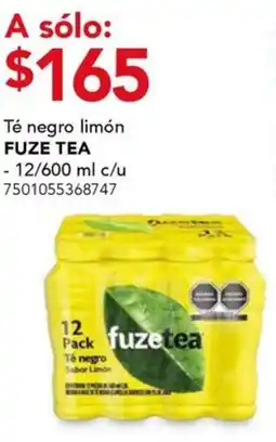 City Club Fuze tea té negro limón oferta
