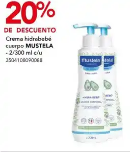City Club Mustela crema hidrabebé cuerpo oferta