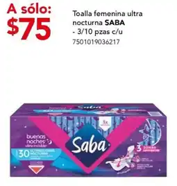 City Club Saba toalla femenina ultra nocturna oferta