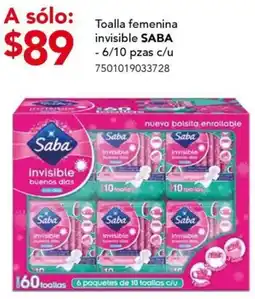 City Club Saba toalla femenina invisible oferta