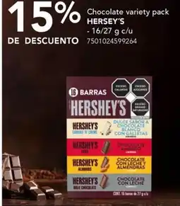 City Club Hersey's chocolate variety pack oferta