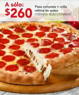 City Club Pizza completa + orilla rellena de queso oferta