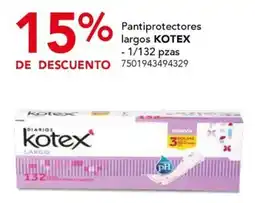 City Club Kotex pantiprotectores largos oferta