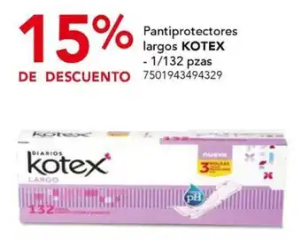 City Club Kotex pantiprotectores largos oferta