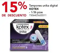 City Club Kotex tampones unika digital oferta