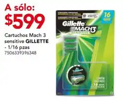 City Club GILLETTE Cartuchos Mach 3 sensitive oferta