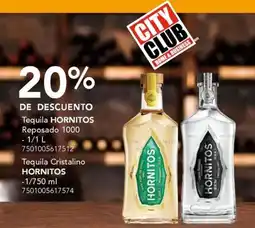 City Club HORNITOS Tequila Reposado o Cristalino oferta