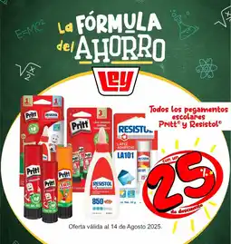 Casa Ley Todos los pegamentos escolares Pritt y Resistol oferta
