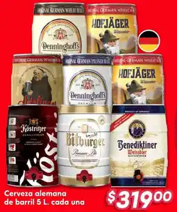 Soriana Híper Cerveza alemana de barril oferta