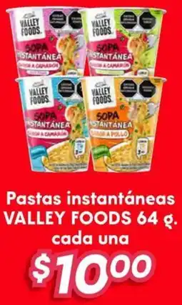 Soriana Híper Valley foods pastas instantáneas oferta