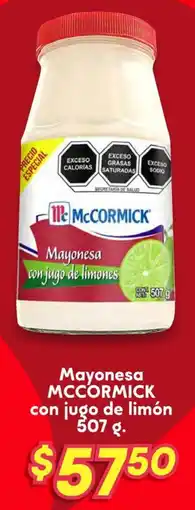 Soriana Híper Mccormick mayonesa con jugo de limón oferta