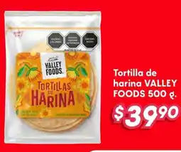 Soriana Híper Valley foods tortilla de harina oferta