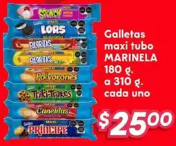 Soriana Híper Marinela galletas maxi tubo oferta
