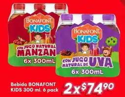 Soriana Híper Bonafont kids bebida oferta