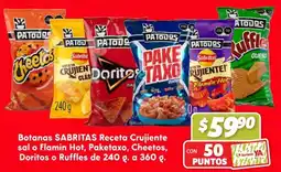 Soriana Híper Sabritas botanas receta crujiente sal oferta