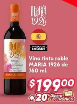 Soriana Híper Maria 1926 vino tinto roble oferta