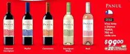 Soriana Híper Panul vino tinto o blanco oferta