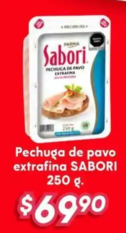 Soriana Híper Sabori pechuga de pavo extrafina oferta