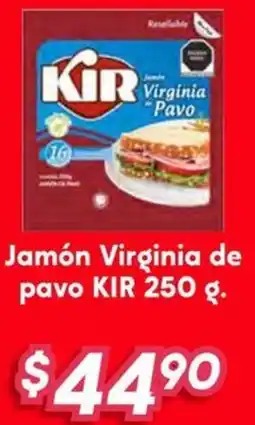 Soriana Híper Kir jamón virginia de pavo oferta