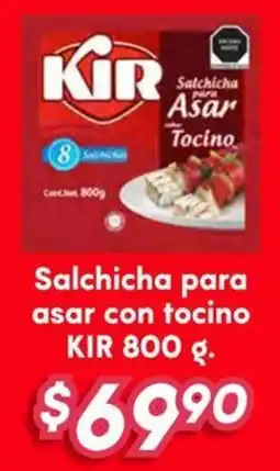 Soriana Híper Kir salchicha para asar con tocino oferta