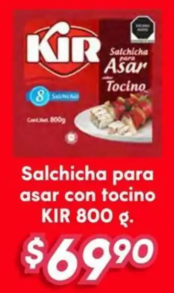 Soriana Híper Kir salchicha para asar con tocino oferta