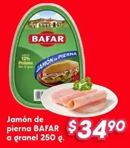 Soriana Híper Bafar jamón de pierna a granel oferta