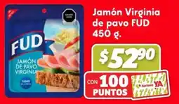 Soriana Híper Fud jamón virginia de pavo oferta