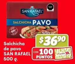 Soriana Híper San rafael salchicha de pavo oferta