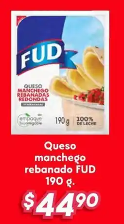 Soriana Híper Fud queso manchego rebanado oferta