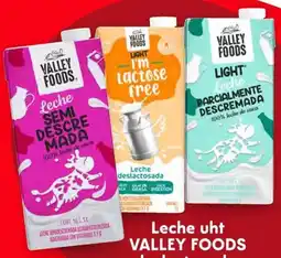 Soriana Híper Valley foods leche uht deslactosada, light y semi oferta