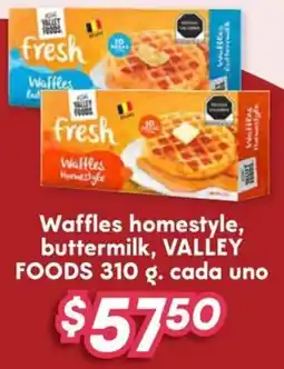 Soriana Híper Valley foods waffles homestyle, buttermilk oferta