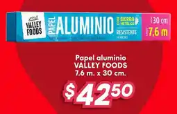 Soriana Híper Valley foods papel aluminio oferta