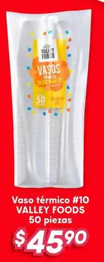 Soriana Híper Valley foods vaso térmico #10 oferta