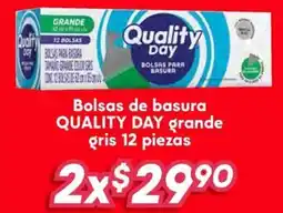 Soriana Híper Quality day bolsas de basura grande oferta